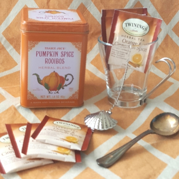 Trader Joe's Kitchen Trader Joes Tin Tea Pumpkin Spice Rooibos Orange